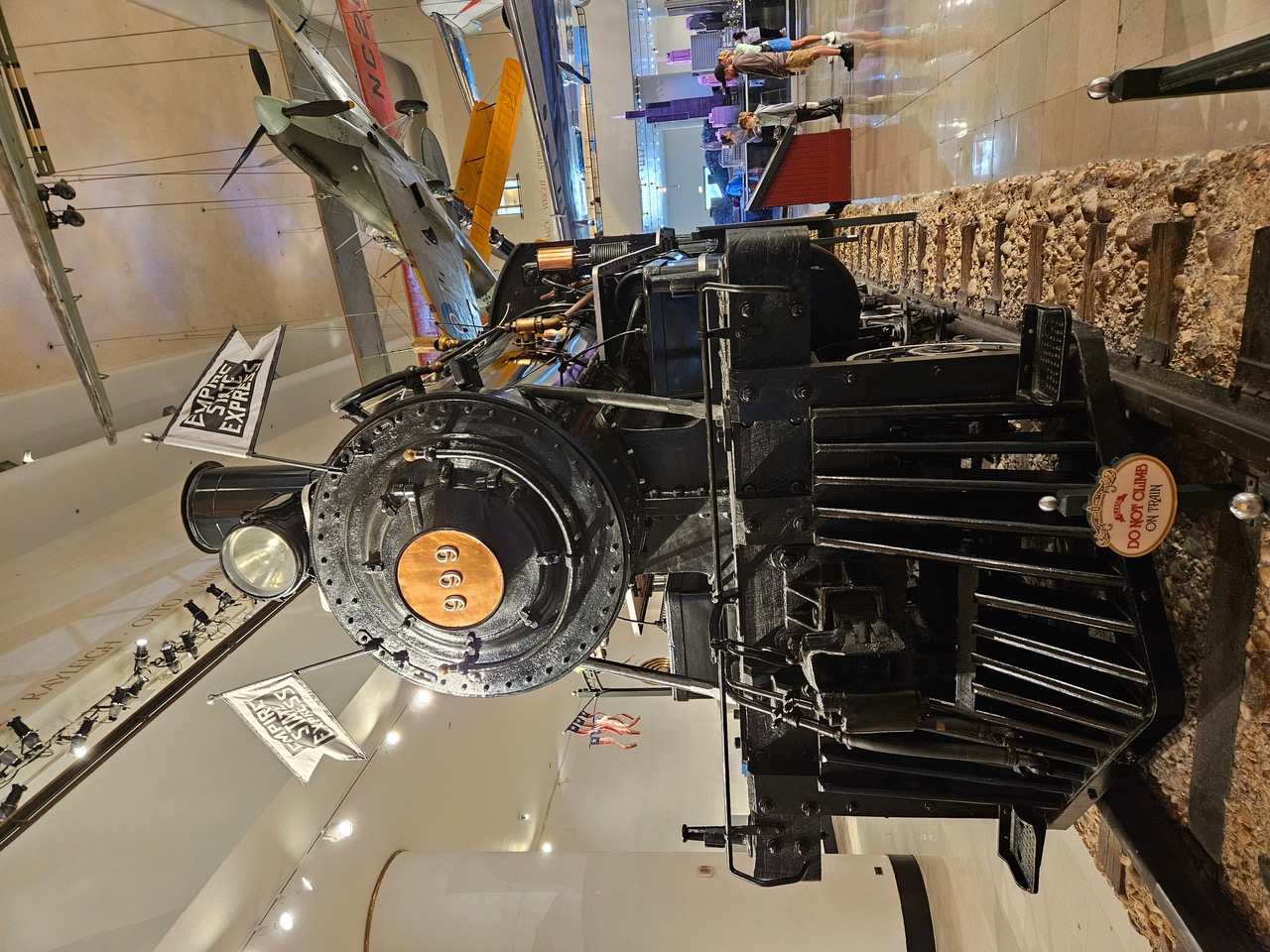 Vintage train in the transportation exhibition at the Griffin Museum at Science and Industry.